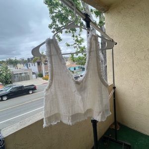 Urban linen white tank